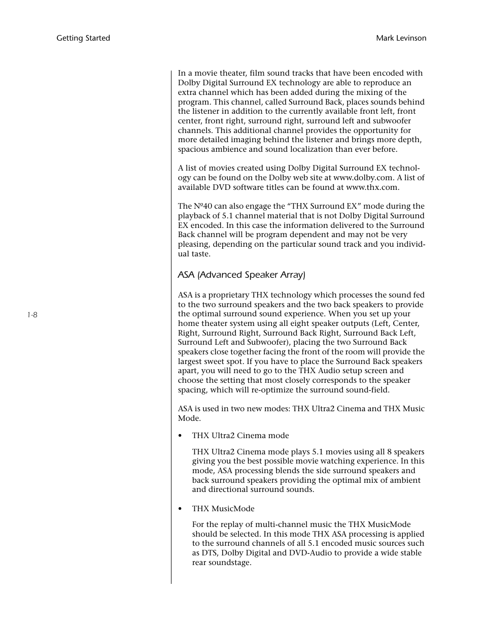 Mark Levinson N40 User Manual | Page 16 / 156