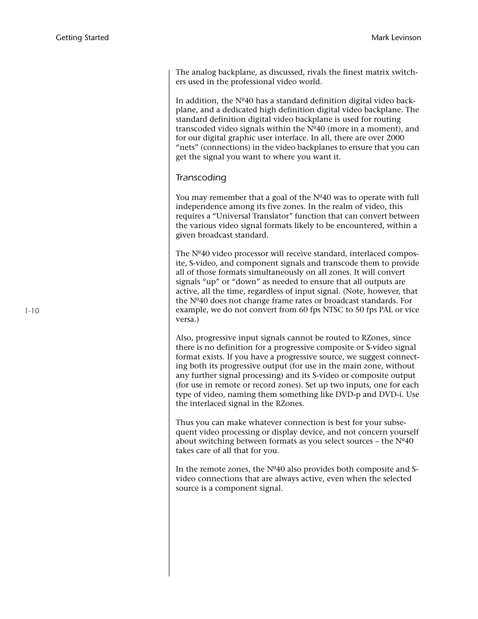 Mark Levinson N40 User Manual | Page 18 / 156