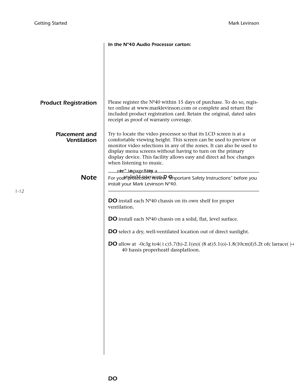 Mark Levinson N40 User Manual | Page 20 / 156