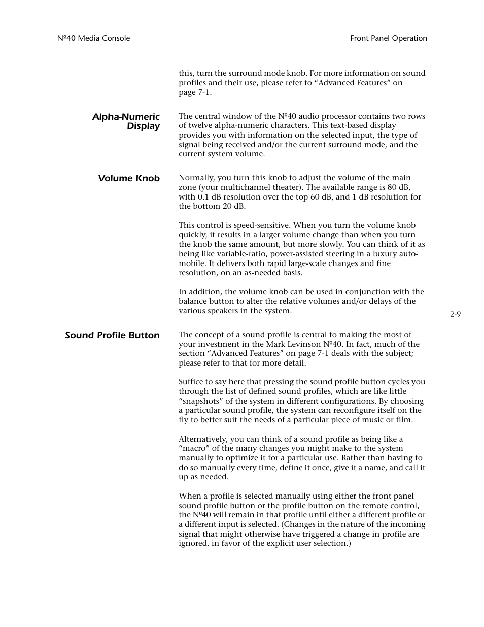 Mark Levinson N40 User Manual | Page 35 / 156