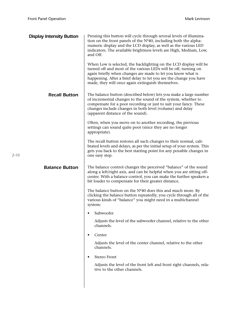 Mark Levinson N40 User Manual | Page 36 / 156