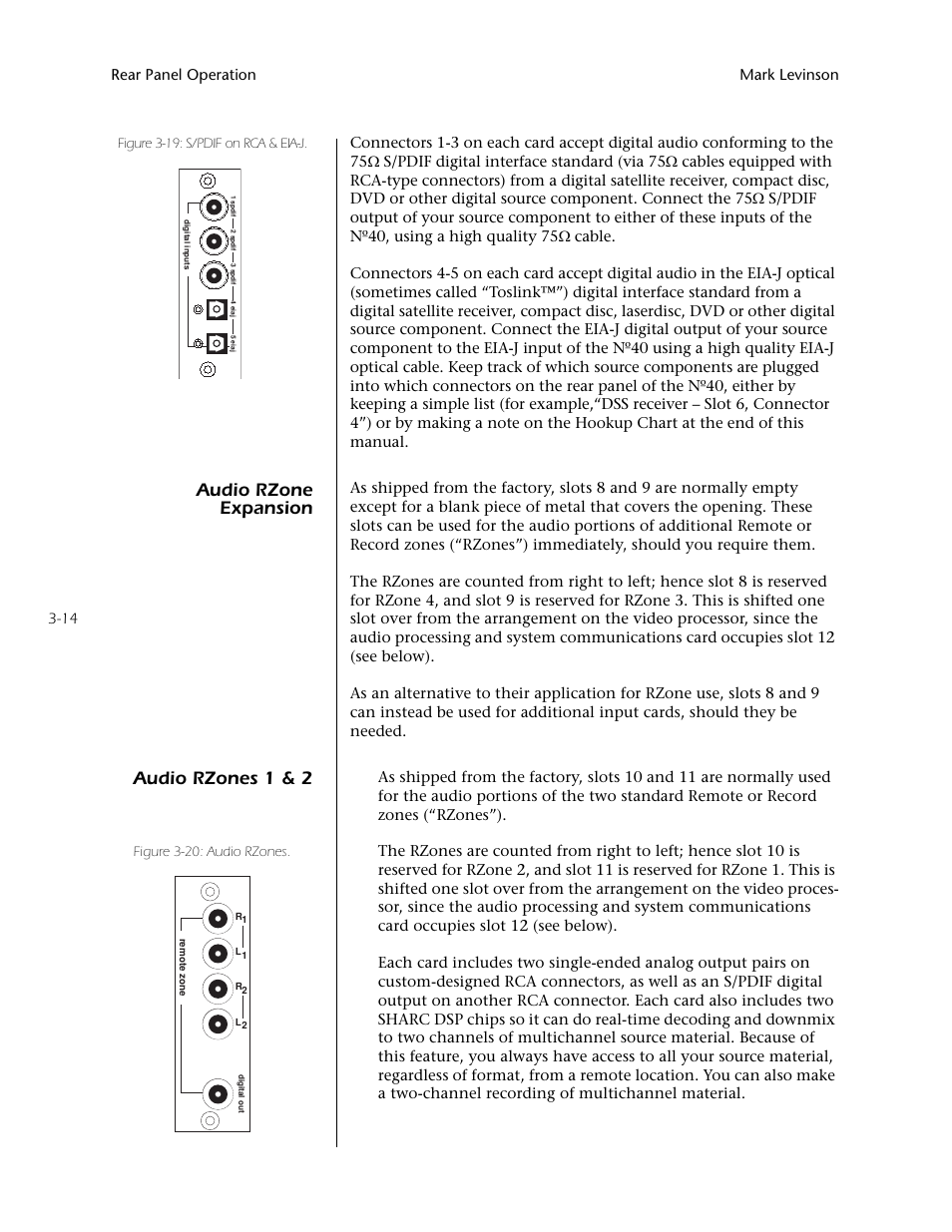 Audio rzone expansion -14 audio rzones 1 & 2 -14, Audio rzone expansion, Audio rzones 1 & 2 | Mark Levinson N40 User Manual | Page 58 / 156