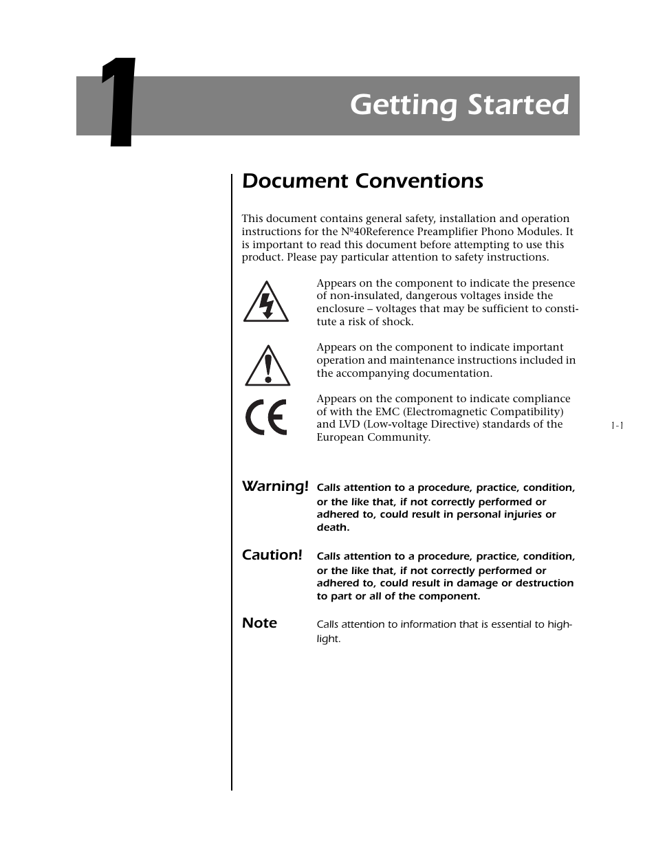 Getting started | Mark Levinson N40 User Manual | Page 9 / 156