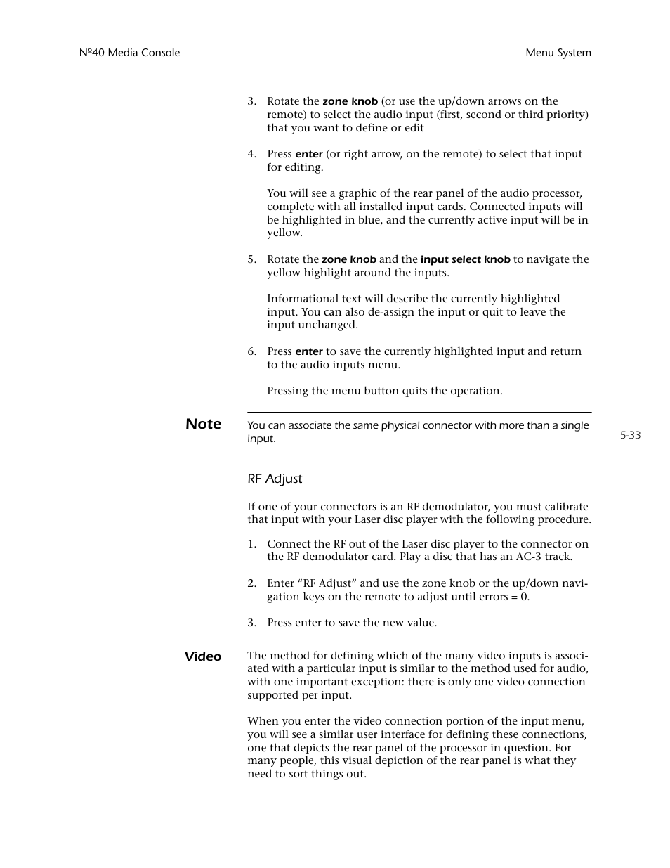 Video -33 | Mark Levinson N40 User Manual | Page 99 / 156