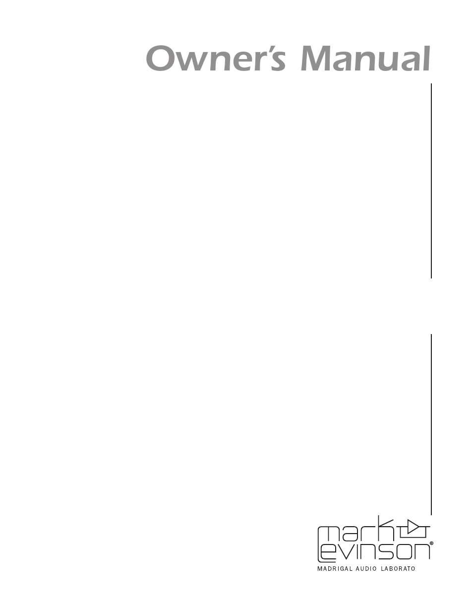 Mark Levinson N432 N431 User Manual | 36 pages