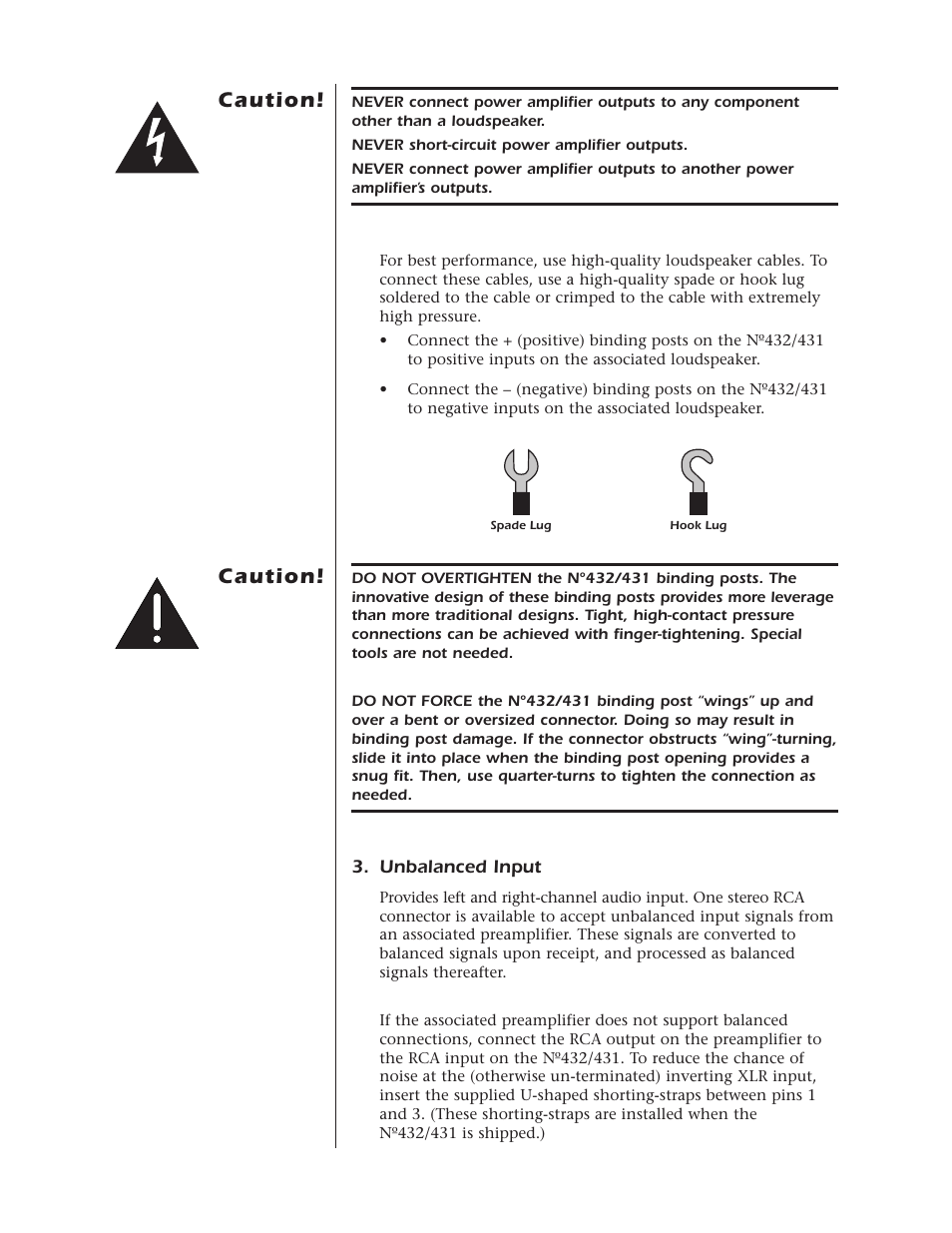 Caution | Mark Levinson N432 N431 User Manual | Page 16 / 36