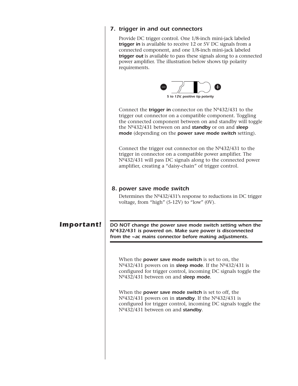 Important | Mark Levinson N432 N431 User Manual | Page 18 / 36