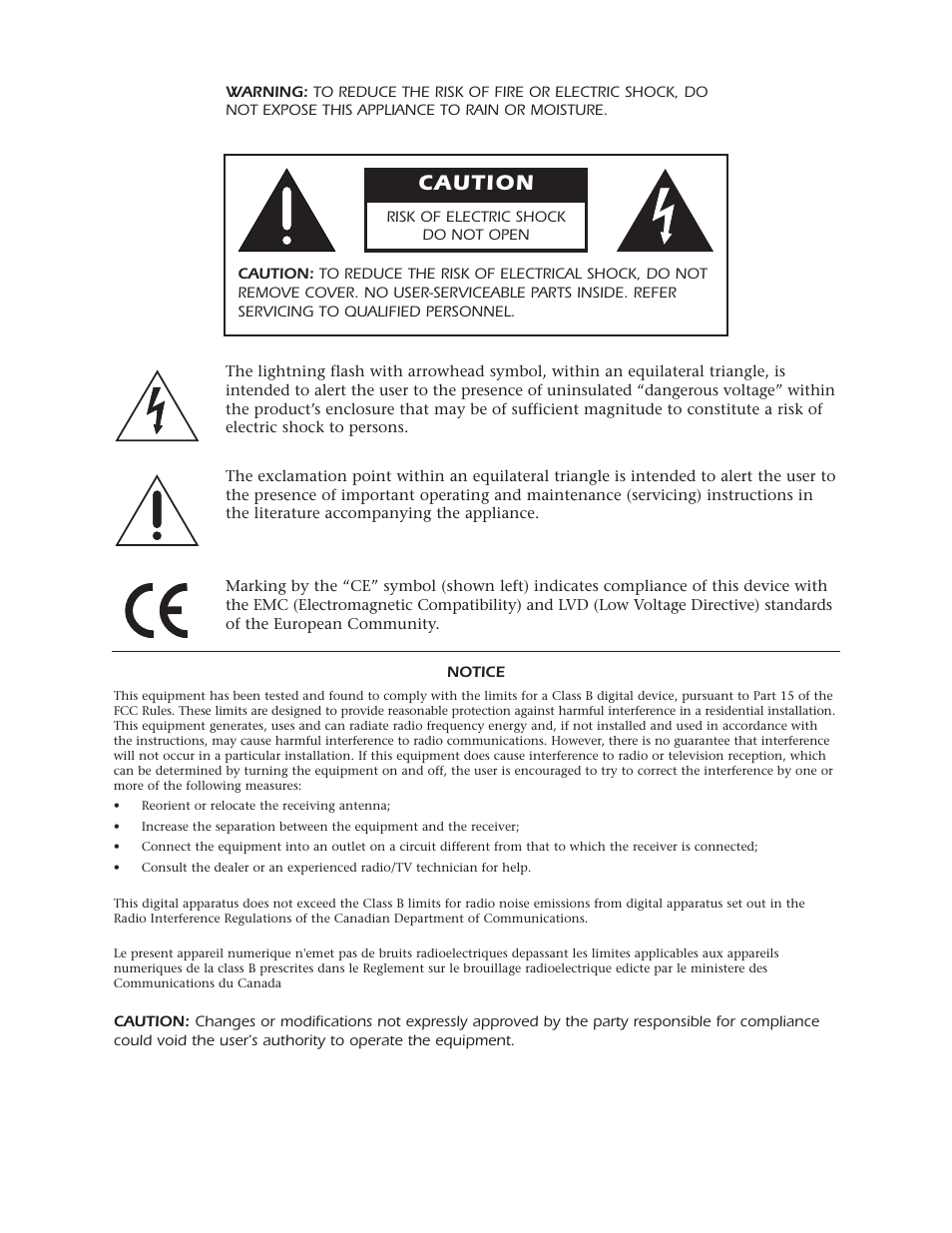 Caution | Mark Levinson N432 N431 User Manual | Page 2 / 36