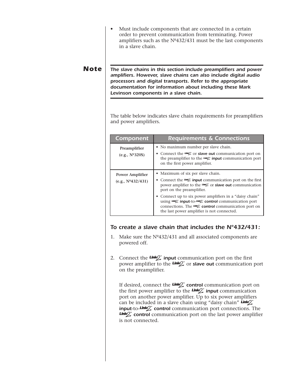 Component requirements & connections | Mark Levinson N432 N431 User Manual | Page 22 / 36