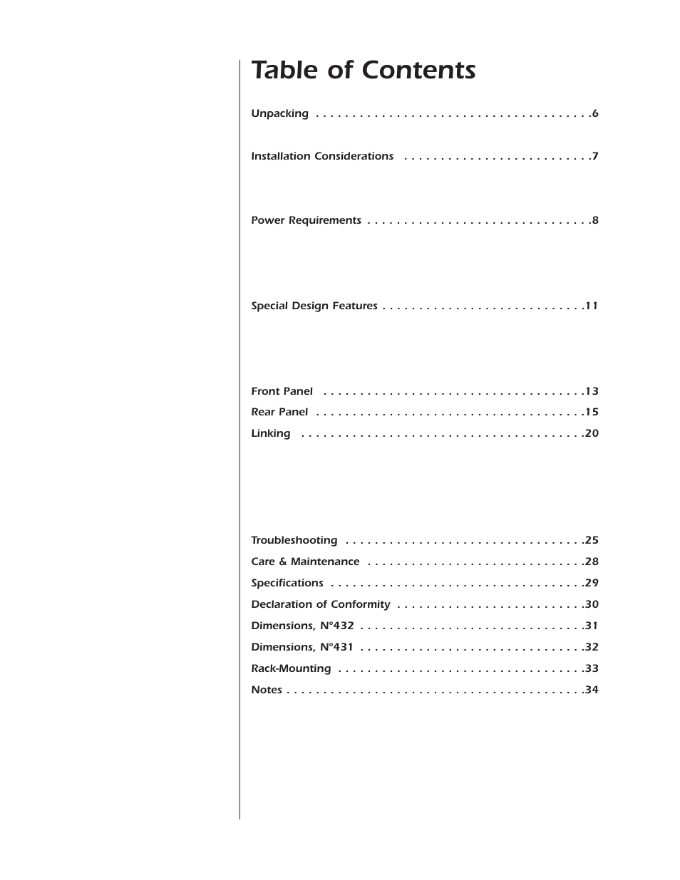 Mark Levinson N432 N431 User Manual | Page 5 / 36