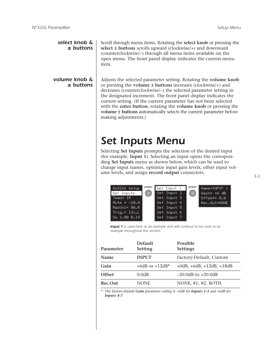 Set inputs menu | Mark Levinson N 326S User Manual | Page 41 / 80