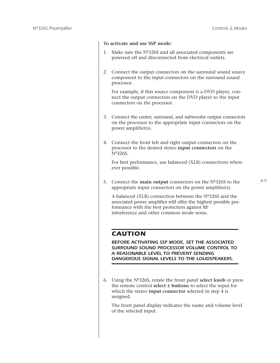 Caution | Mark Levinson N 326S User Manual | Page 59 / 80