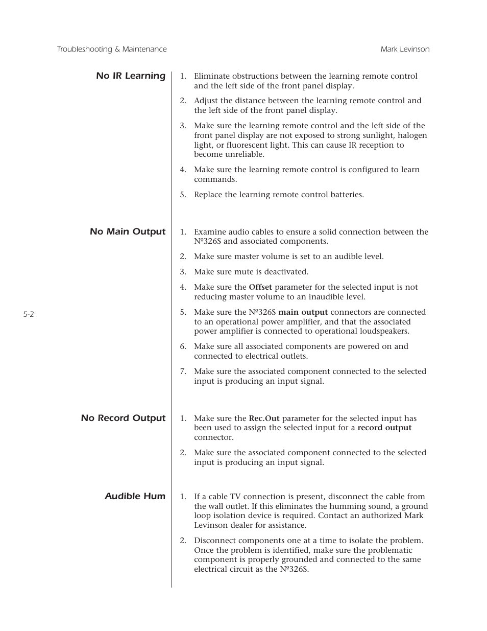 Mark Levinson N 326S User Manual | Page 62 / 80