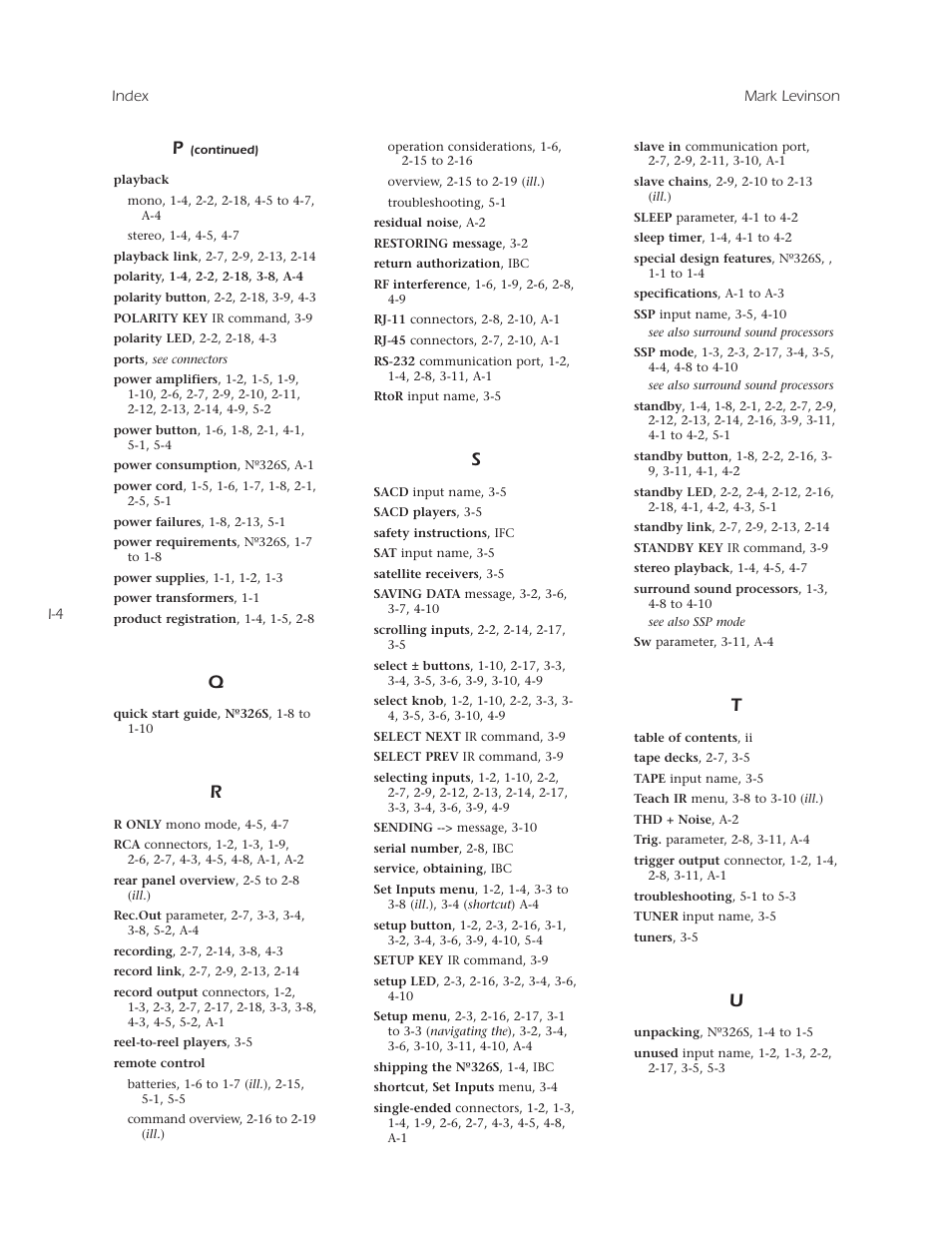 Mark Levinson N 326S User Manual | Page 76 / 80