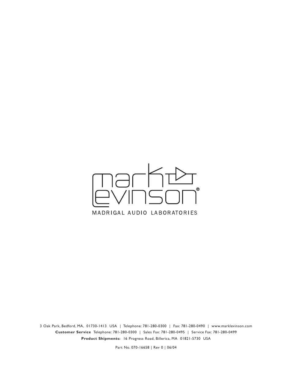 Mark Levinson N 326S User Manual | Page 80 / 80