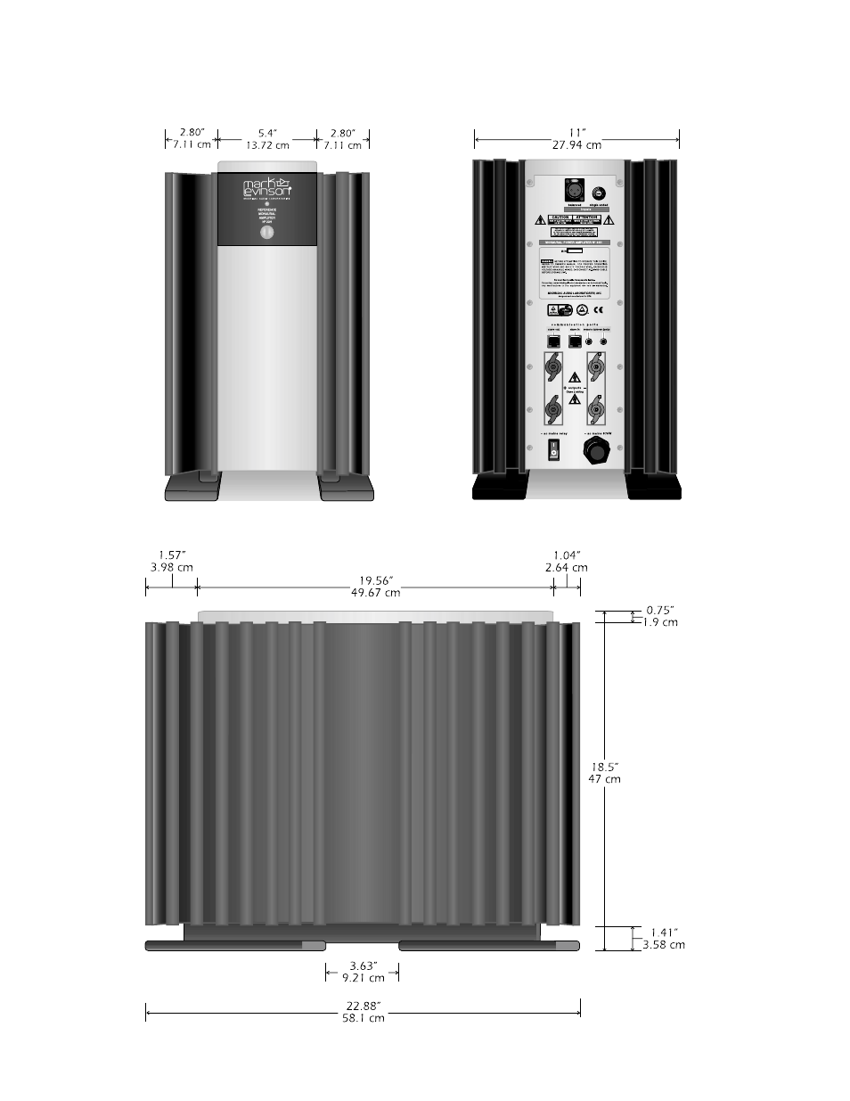 Dimensions | Mark Levinson OWNER'S MANUAL N33H User Manual | Page 28 / 32