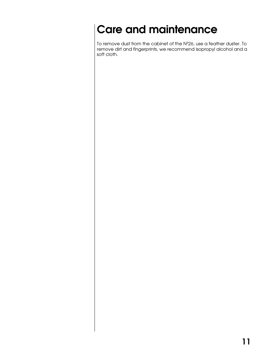 Care and maintenance | Mark Levinson DUAL MONAURAL PREAMPLIFIER N26 User Manual | Page 17 / 21
