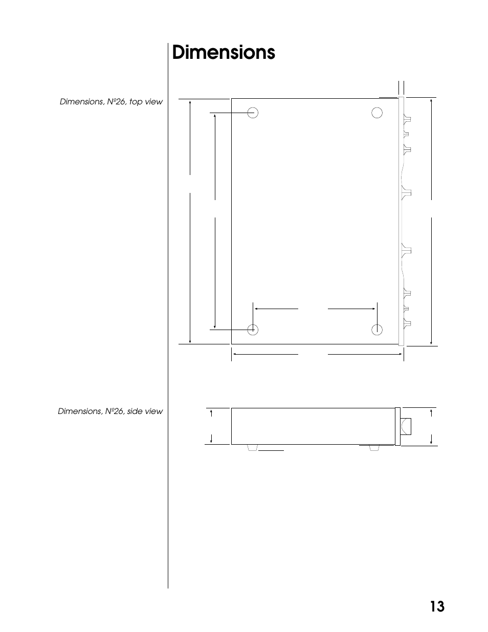 Dimensions | Mark Levinson DUAL MONAURAL PREAMPLIFIER N26 User Manual | Page 19 / 21