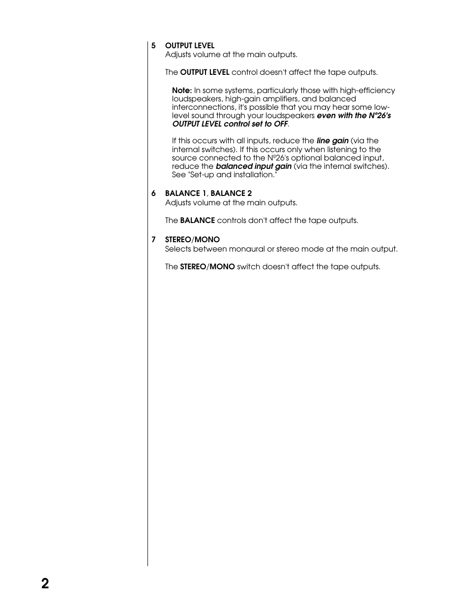 Mark Levinson DUAL MONAURAL PREAMPLIFIER N26 User Manual | Page 8 / 21