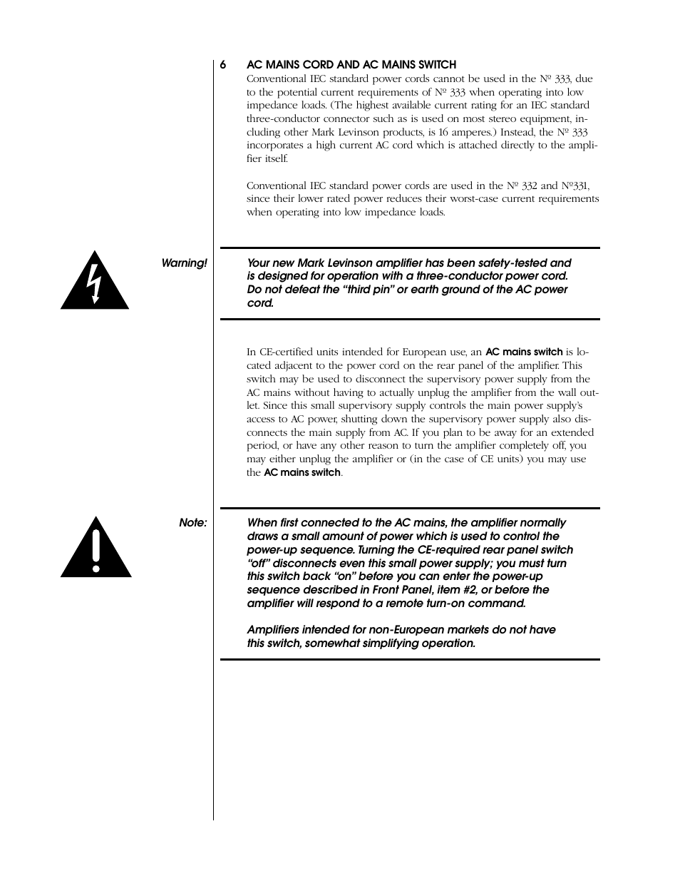 Mark Levinson N 333 User Manual | Page 20 / 38