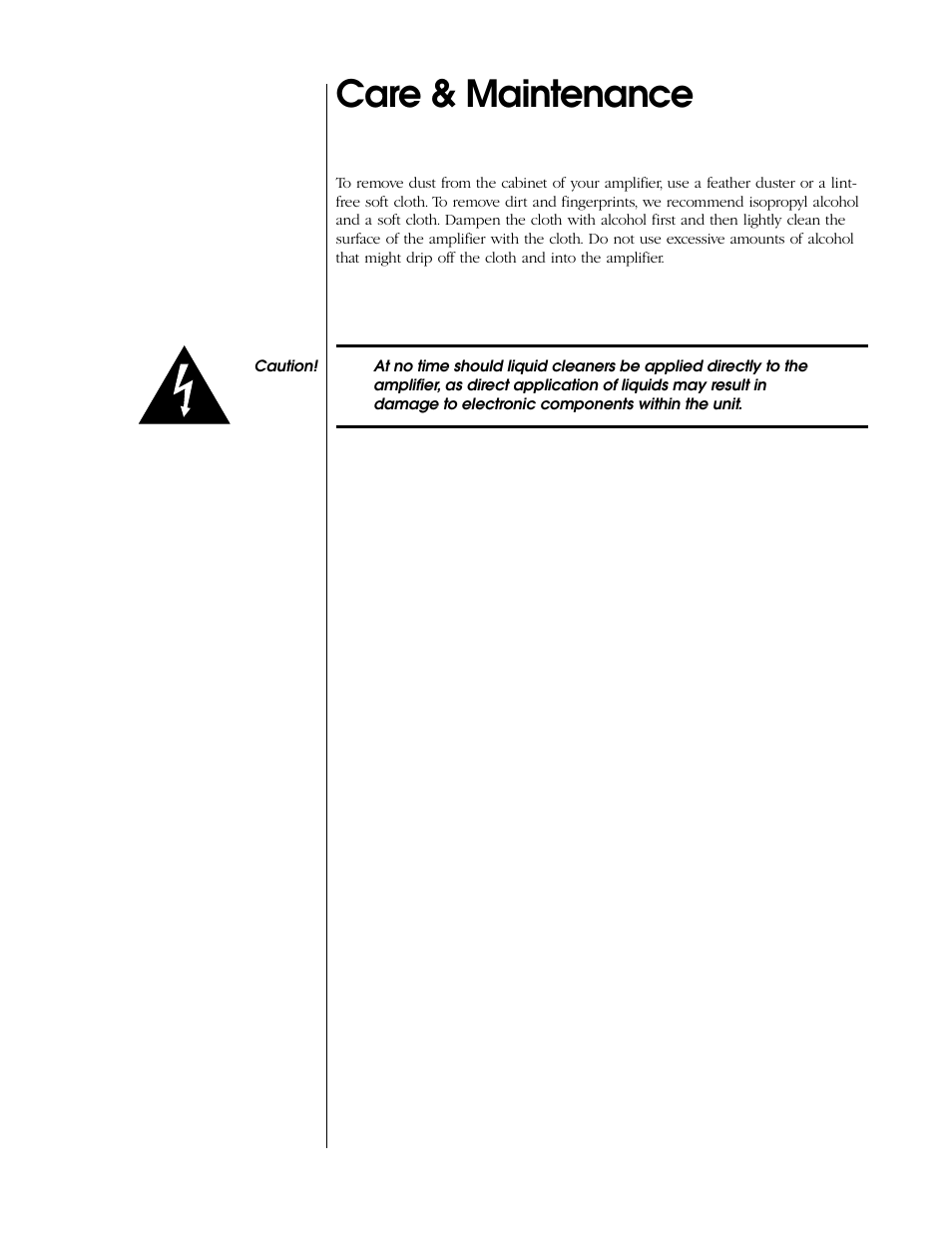 Care & maintenance | Mark Levinson N 333 User Manual | Page 29 / 38