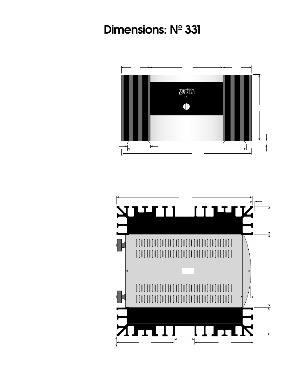 Dimensions: nº 331 | Mark Levinson N 333 User Manual | Page 35 / 38