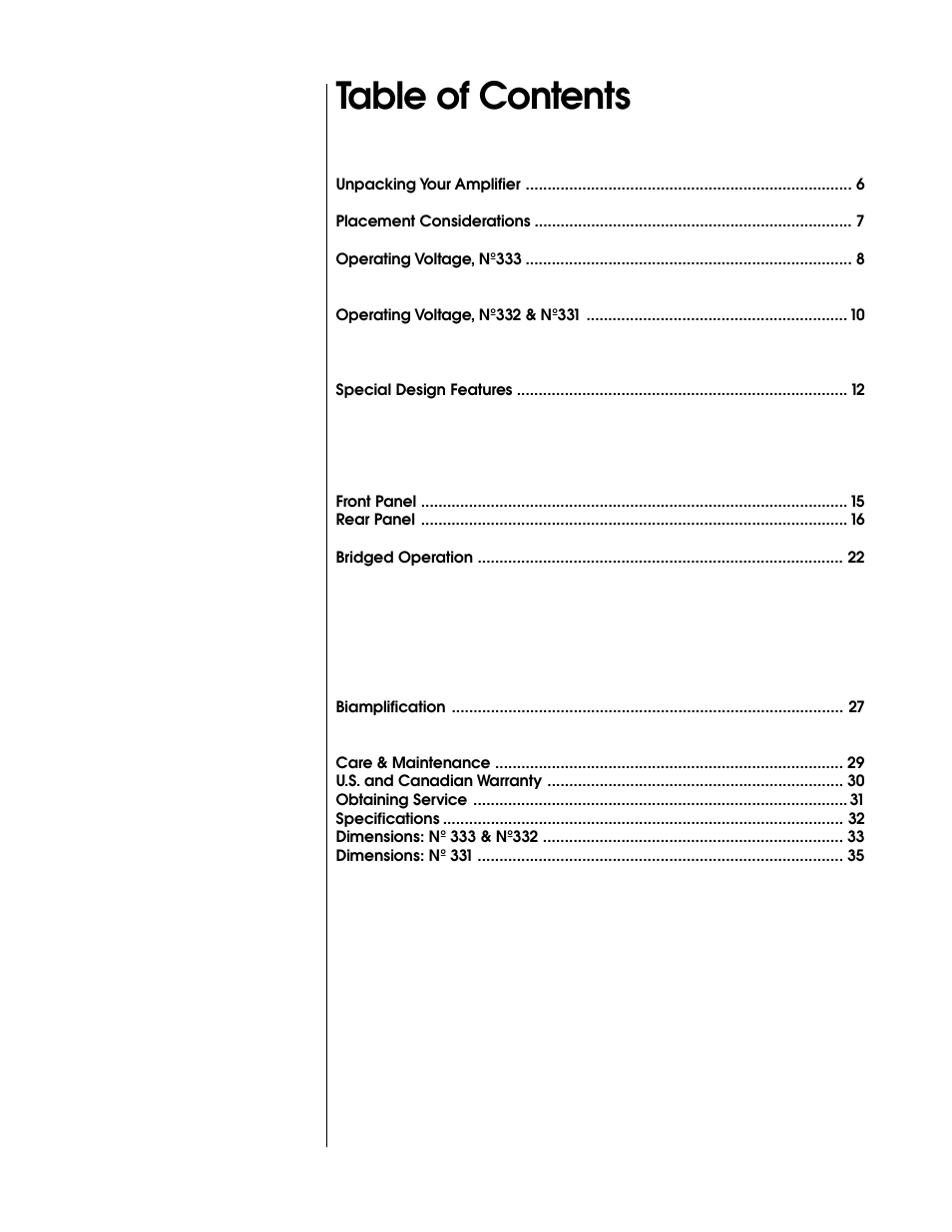 Mark Levinson N 333 User Manual | Page 5 / 38