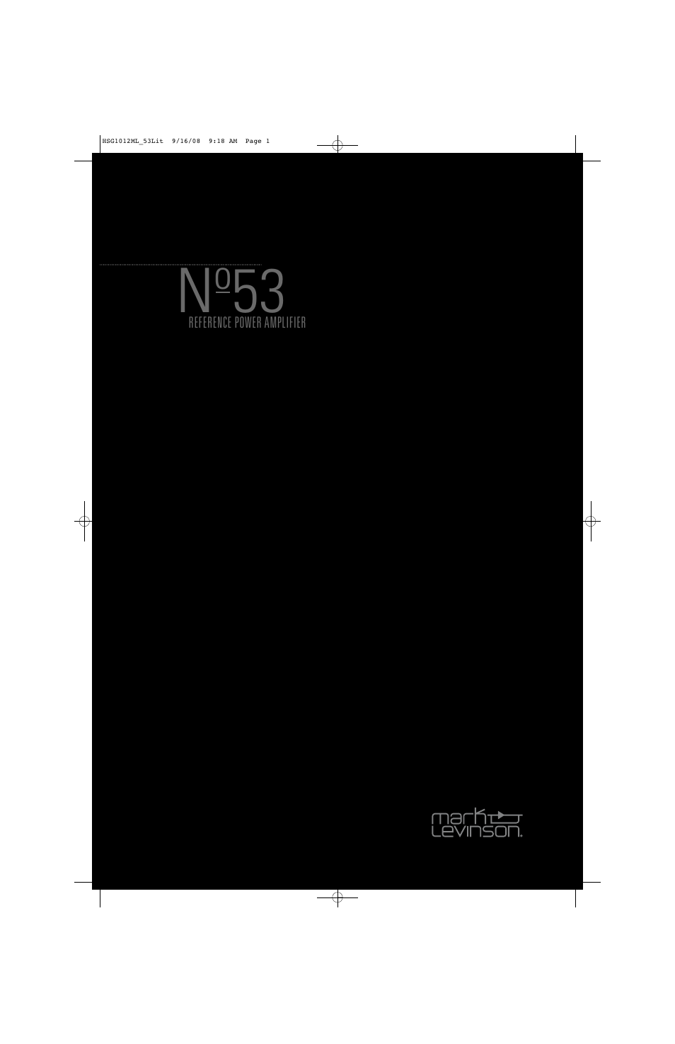 Mark Levinson No. 53 User Manual | 8 pages