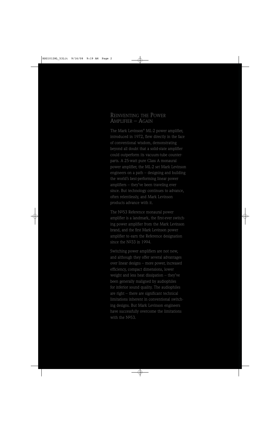Mark Levinson No. 53 User Manual | Page 2 / 8