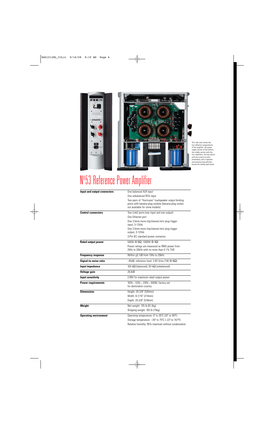 53 reference power amplifier | Mark Levinson No. 53 User Manual | Page 6 / 8