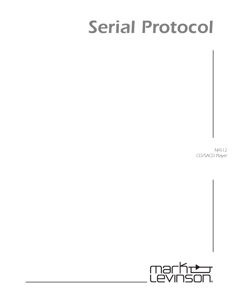 Mark Levinson 512 User Manual | 19 pages