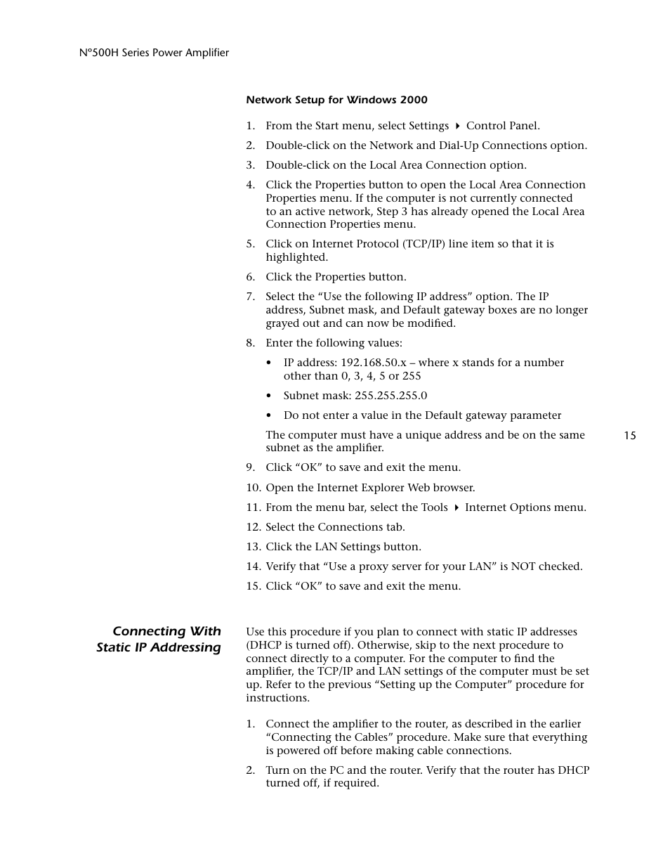 Mark Levinson 500H User Manual | Page 19 / 32