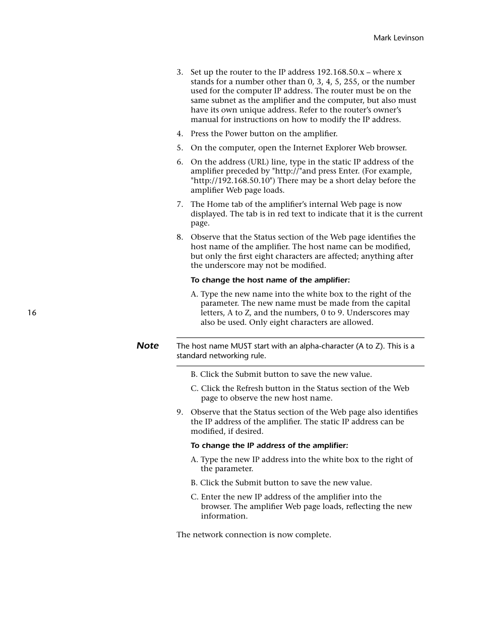 Mark Levinson 500H User Manual | Page 20 / 32