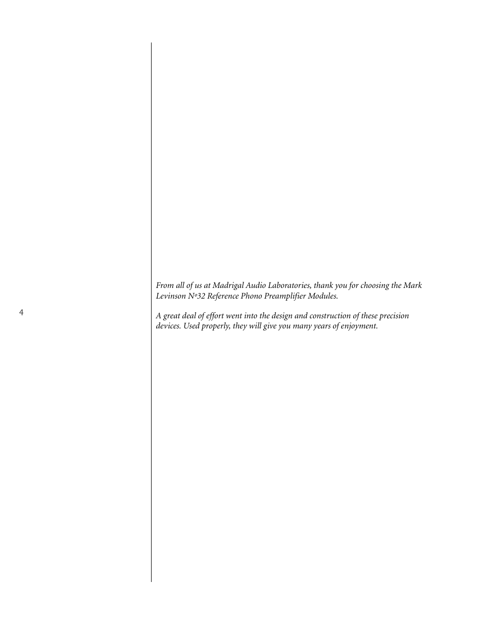 Mark Levinson Reference Preamplifier N32 User Manual | Page 4 / 34