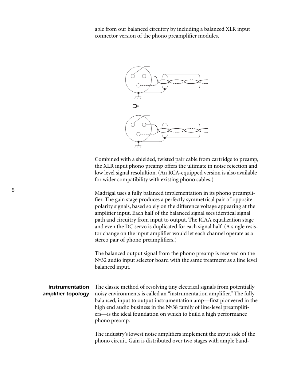 Instrumentation amplifier topology | Mark Levinson Reference Preamplifier N32 User Manual | Page 8 / 34