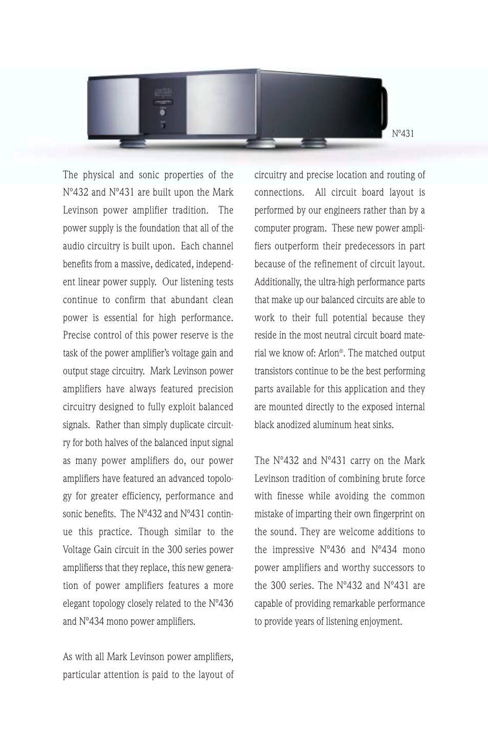 Mark Levinson Dual-Mono Power Amplifier 432 User Manual | Page 3 / 4