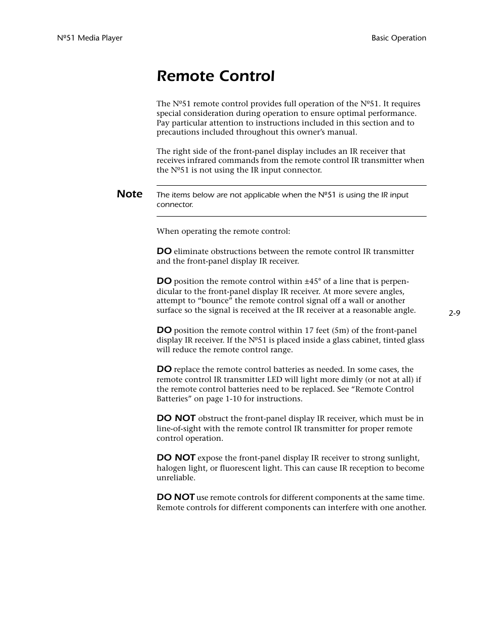 Remote control | Mark Levinson N 51 User Manual | Page 31 / 112