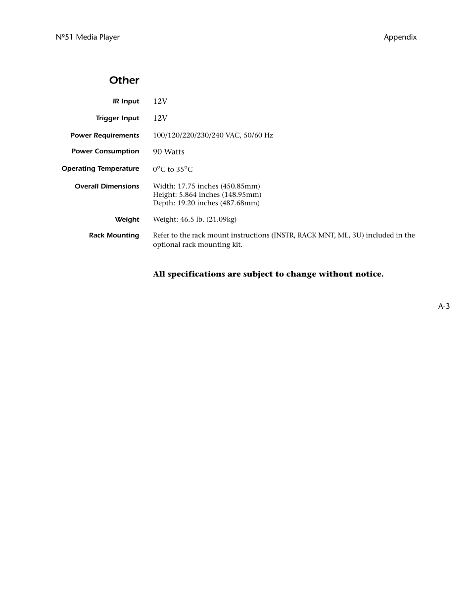 Other | Mark Levinson N 51 User Manual | Page 99 / 112