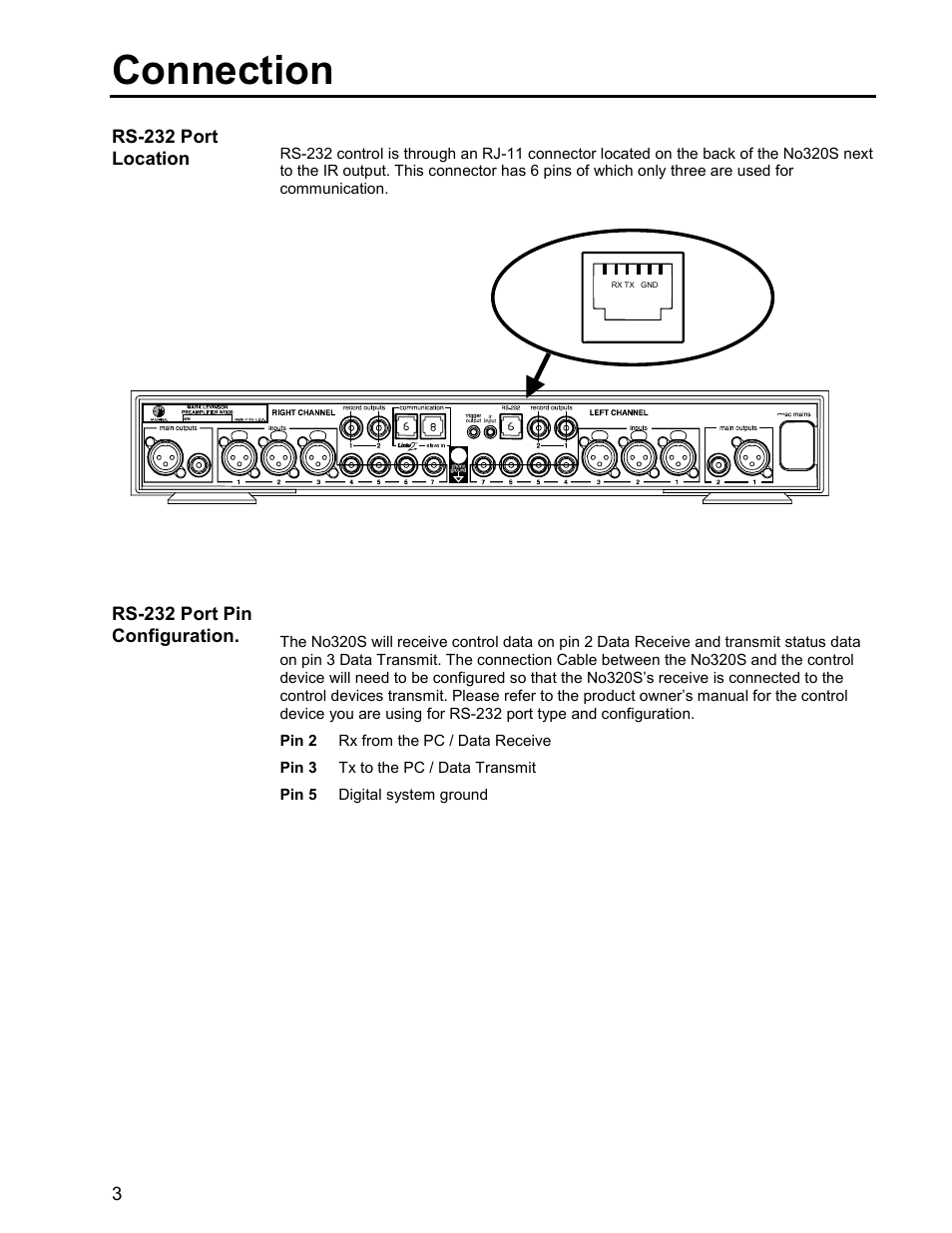 Connection | Mark Levinson RS-232 User Manual | Page 3 / 8