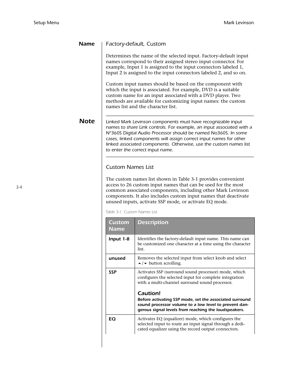 Name -4 | Mark Levinson N32 User Manual | Page 36 / 80