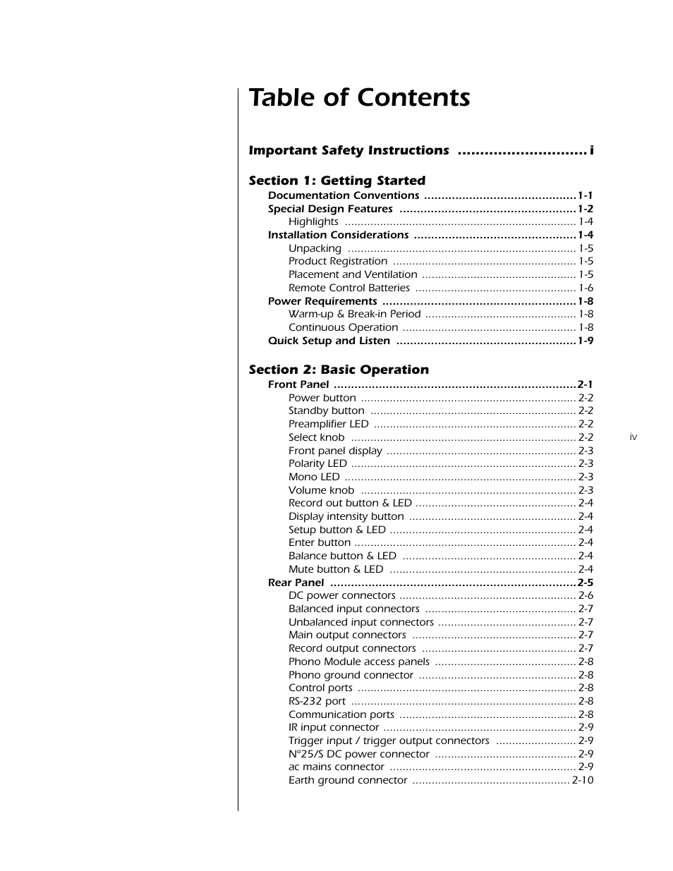 Mark Levinson N32 User Manual | Page 5 / 80