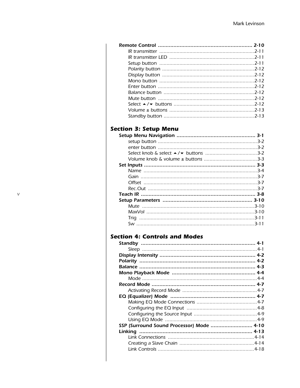 Toc pg2 | Mark Levinson N32 User Manual | Page 6 / 80