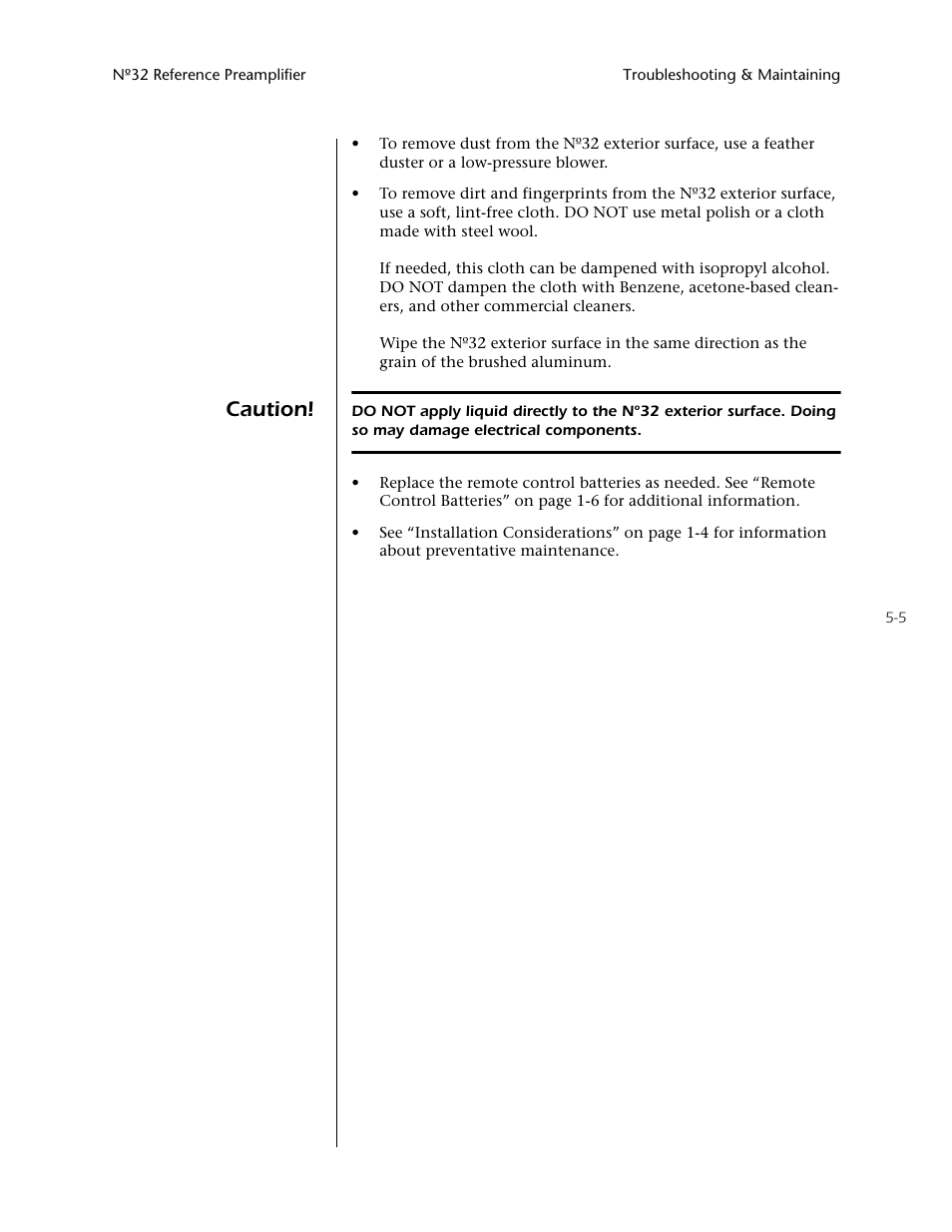 Caution | Mark Levinson N32 User Manual | Page 69 / 80