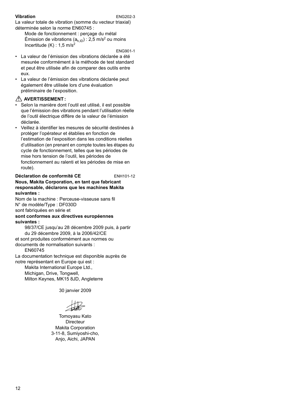 Makita GB Cordless Drill DF030D User Manual | Page 12 / 48