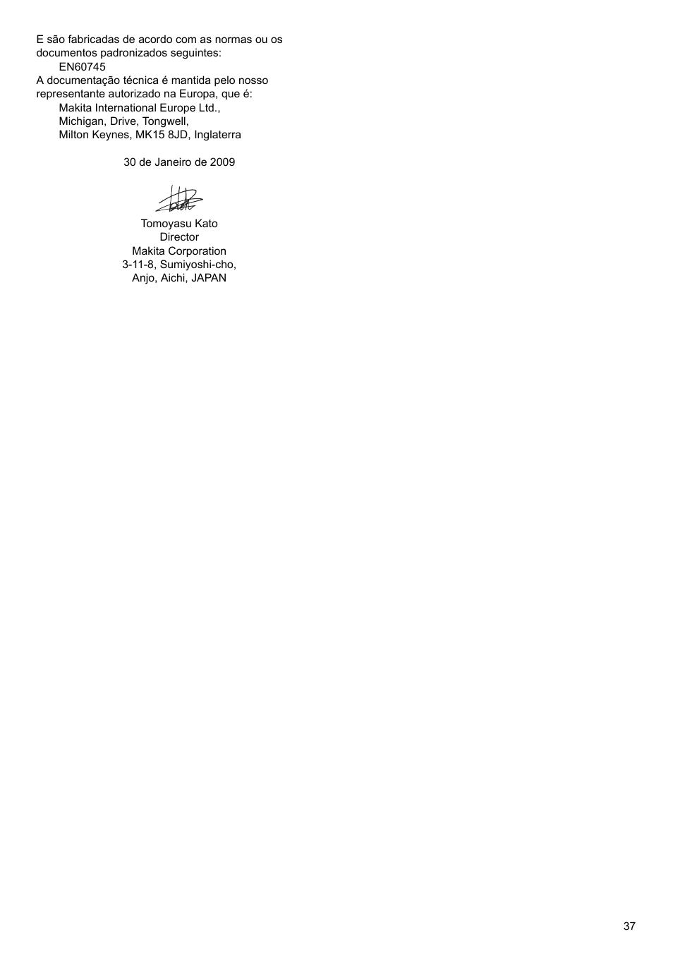 Makita GB Cordless Drill DF030D User Manual | Page 37 / 48