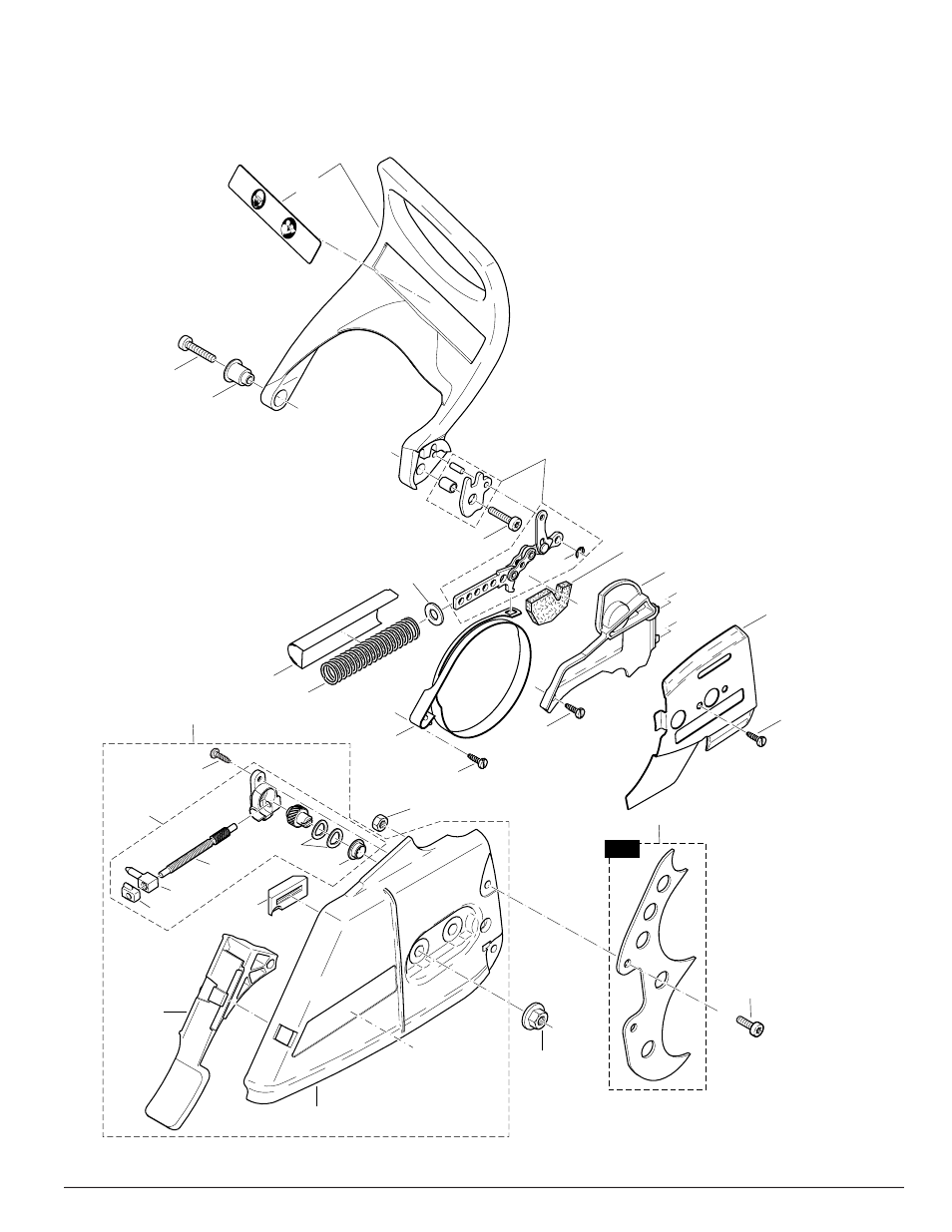 6) chain brake | Makita DCS6401-20 User Manual | Page 7 / 11