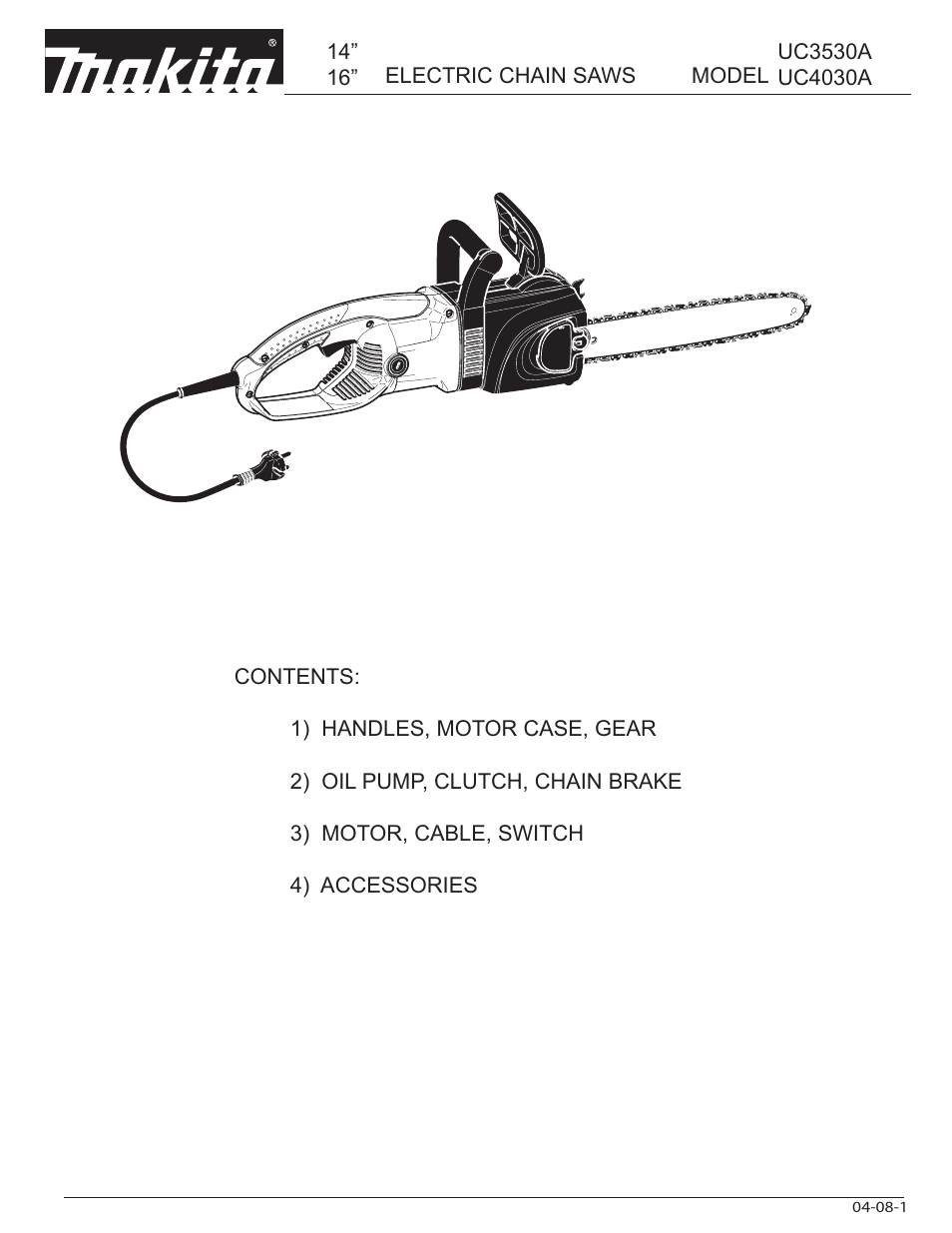 Makita UC4030A User Manual | 5 pages