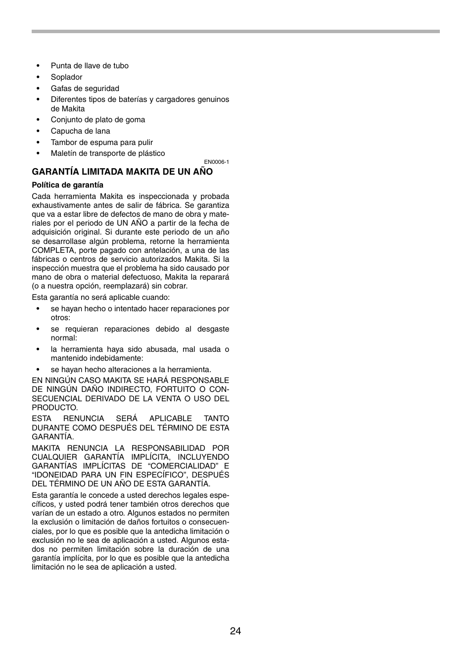 Makita 8270D User Manual | Page 24 / 28