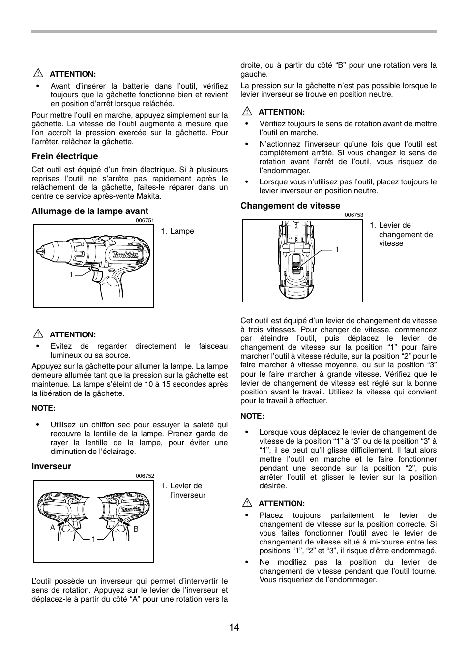 Makita BHP451 User Manual | Page 14 / 32