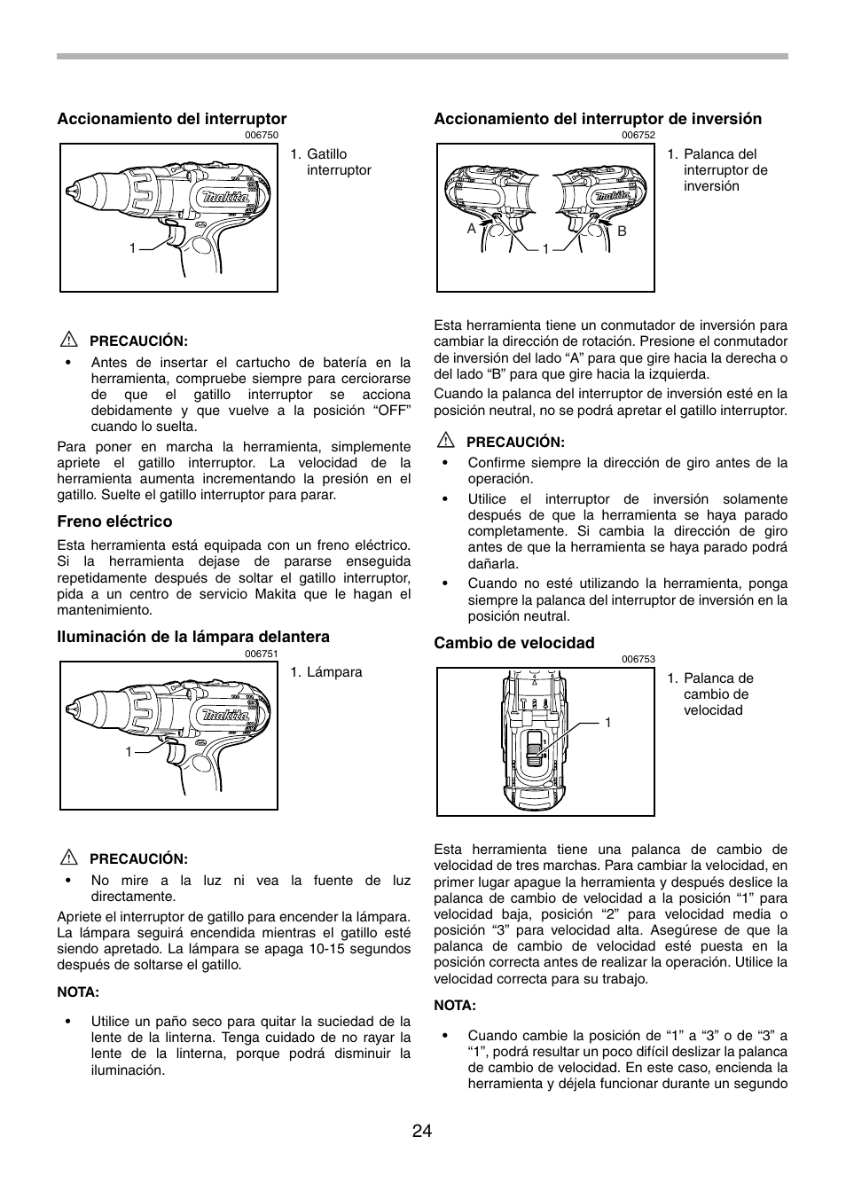 Makita BHP451 User Manual | Page 24 / 32